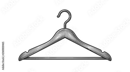 Gray metal coat hanger isolated.
