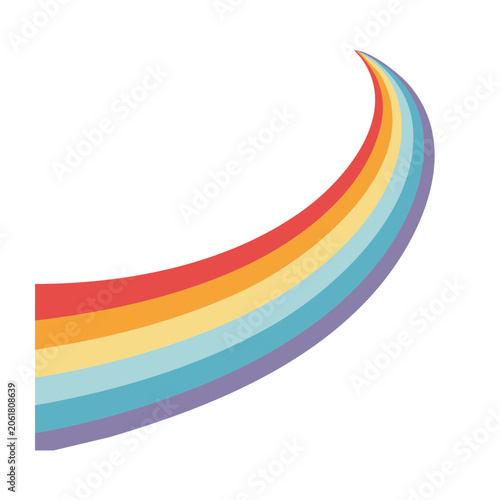 Rainbow ribbon vector graphic