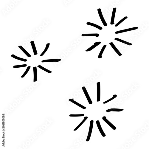 PNG Abstract black starburst shapes on transparent background