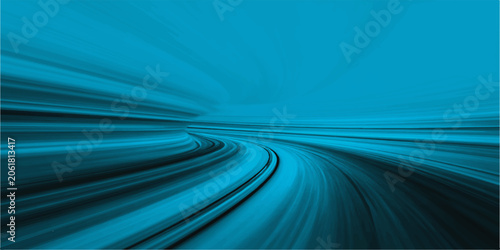 Tableau sur toile Abstract motion blur highway speed lights with fast night traffic journey moveme