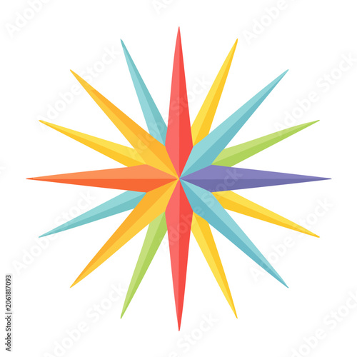 Colorful starburst vector design