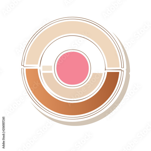 Flat design target icon with concentric circles