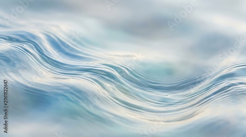 Abstract wavy blue and white background.