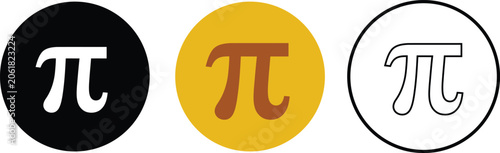 Foto Pi symbol vector icon. Mathematical pi symbol