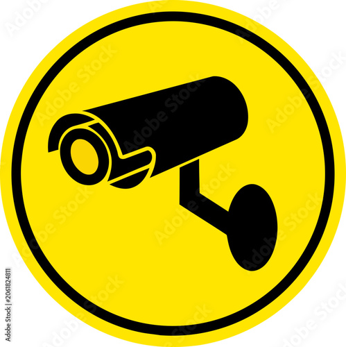 Security camera warning signs, Security camera icon, Video surveillance sign, Vector ilustration !