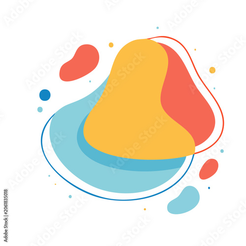 Colorful Abstract Liquid Splash Illustration