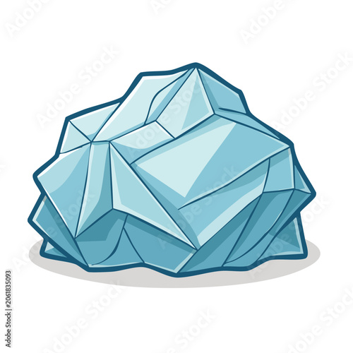 Flat design ice crystal illustration