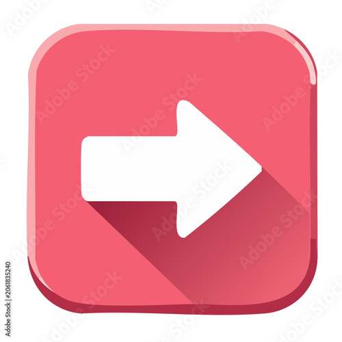 Pink button with white right arrow icon