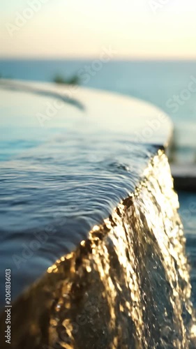 Ocean waves splashing against the edge of a boat
