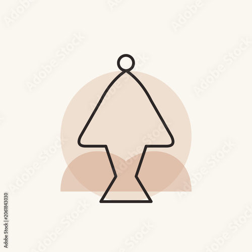 Minimalist Line Art Yoga Meditation Silhouette. Simple Outline Self Care Health and Wellness Female Figure Vector Illustration