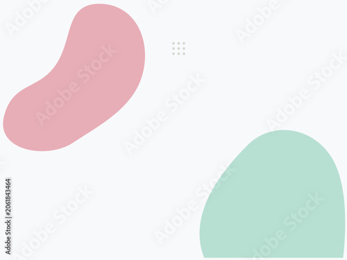 Organic Liquid Blob Presentation Layout Template. Pastel Fluid Shapes and Dot Grid Abstract Vector Background for Modern PowerPoint Slides
