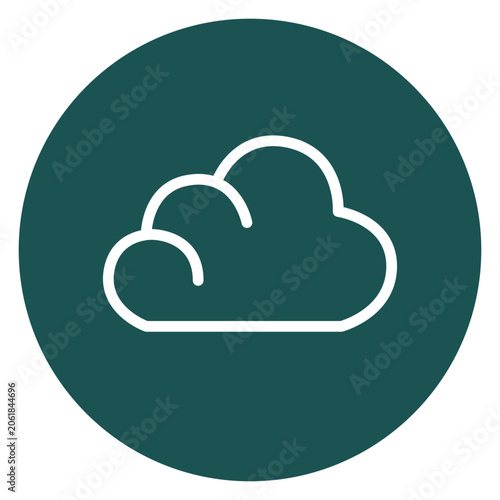 cloud computing icon on dark-green color background