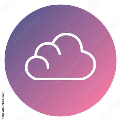 cloud computing icon on purple-blue gradient background