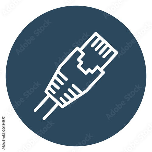 vector illustration of internet cable