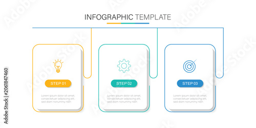 Modern vector flat illustration. Line infographic numbers template with five elements, icons. Illustration presentation with line elements icons.Can be used for workflow layout, diagram, annual report