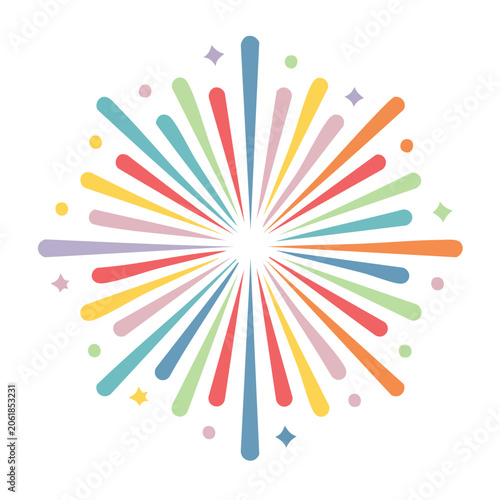 Colorful fan vector graphic