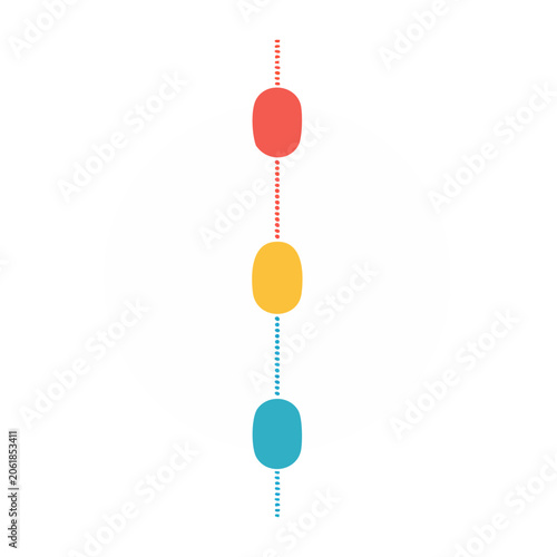 Flat design traffic light icons set