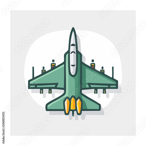 Flat design vector helicopter front view