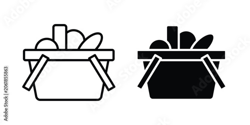 Grocery basket icon