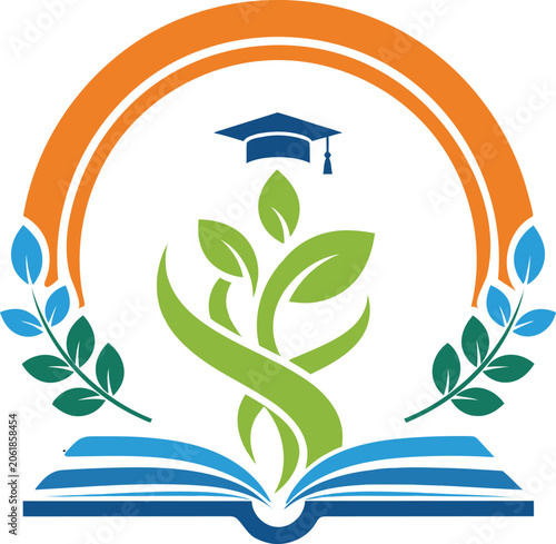 Education growth symbol inspiring knowledge success and future