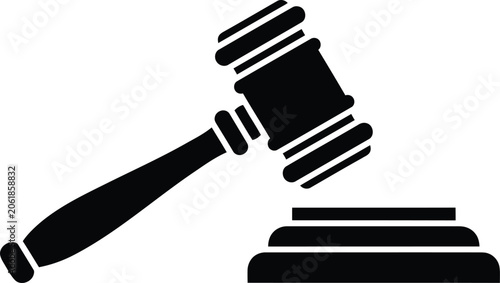 Legal gavel justice court law vector icon design