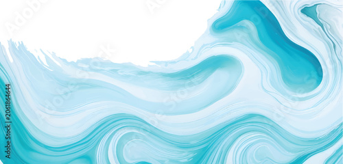 Tableau sur toile Abstract blue water waves with white sea foam abstract background refreshing ill