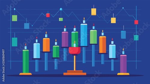 A collection of vibrant candles in various colors arranged on a wooden table