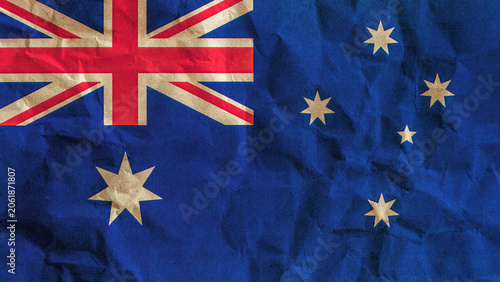 Old grunge flag of Australia