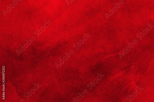 Red watercolor brush texture, may be used as background