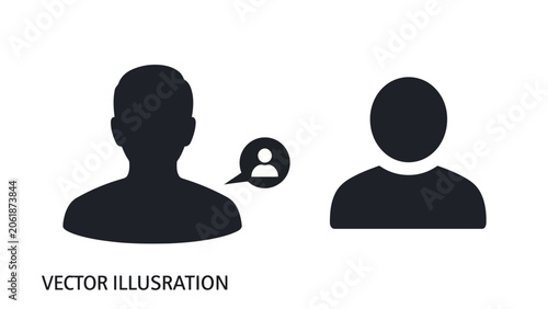 User communication icon set, vector illustration