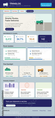 logistics transportation dashboard template