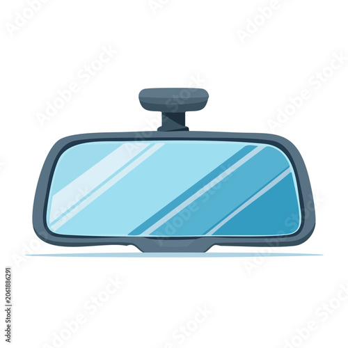 Blue flat design computer monitor isolated