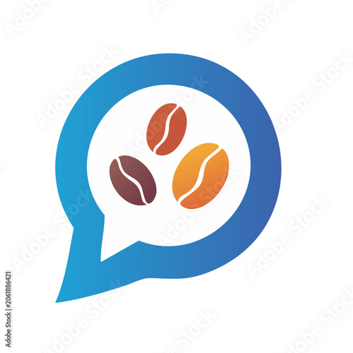 Flat design speech bubble with sound waves icon