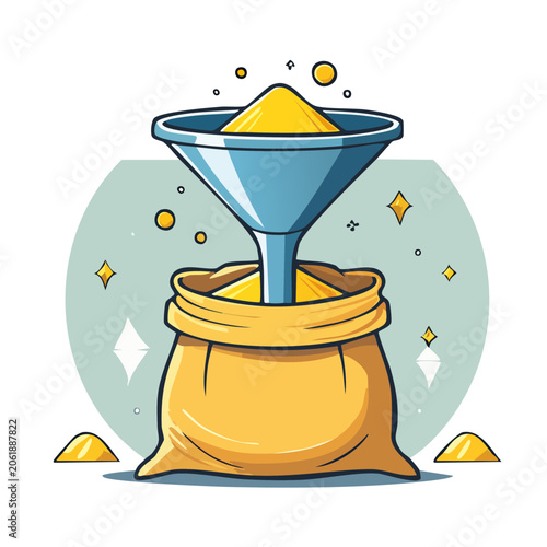 Flat design cupcake with sprinkles and bowl