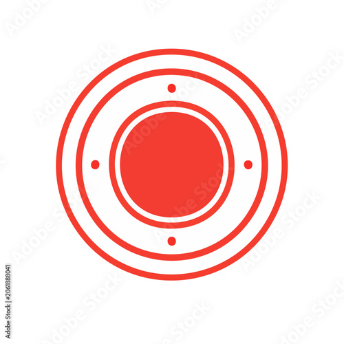 Red and white target vector icon