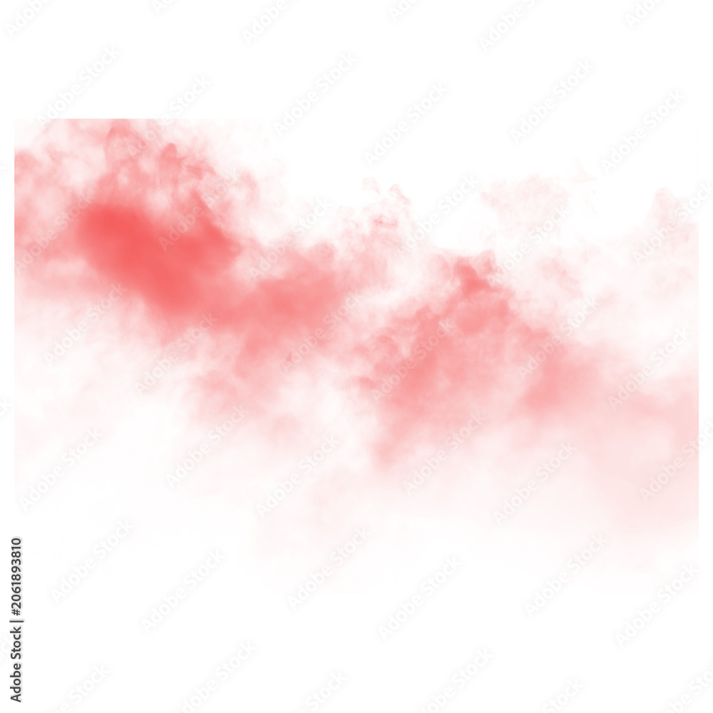 Fototapeta premium Abstract Watercolor Painting of Soft Pink Clouds on White Background