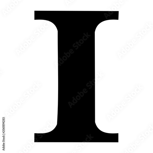 Black minimalist number five icon