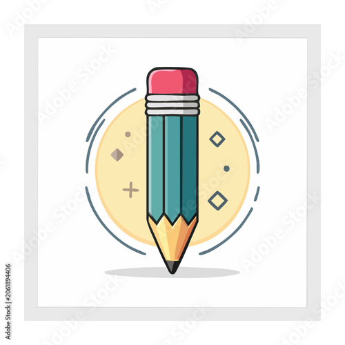 Flat design thermometer icon with clock face