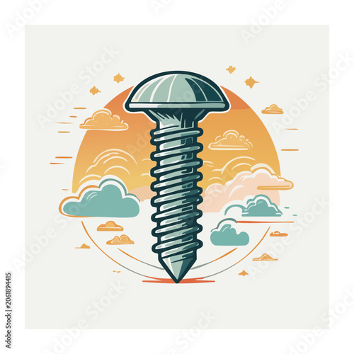 Flat design umbrella with rain splash and puddle
