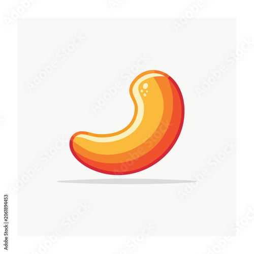 Flat red and yellow ribbon isolated on transparent background