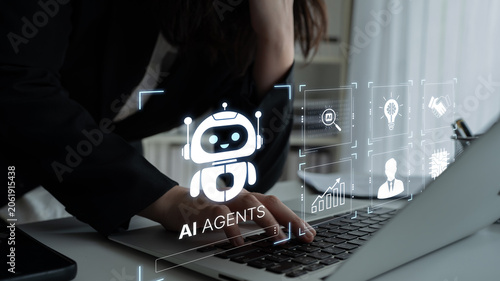 Fotografie AI agents enable collaboration and governance with analytics, security and workflow automation, supporting leadership decisions, customer communication and scalable enterprise productivity