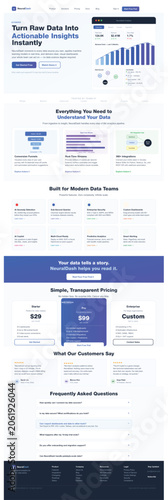 AI Data Analytics and Business Intelligence SaaS Landing Page Template