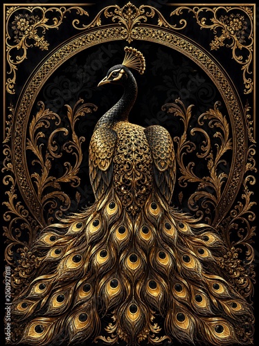 art painting Peacock