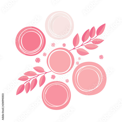 Pink rose vector illustration isolated