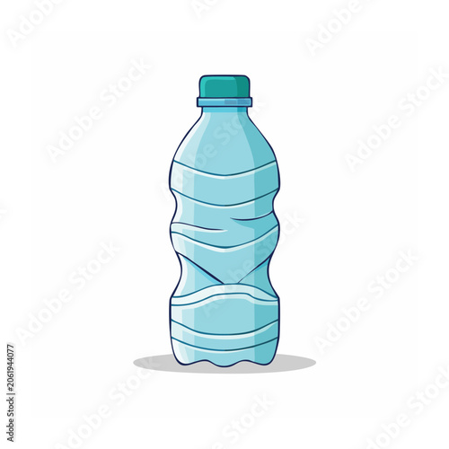Minimalist 3D water bottle render