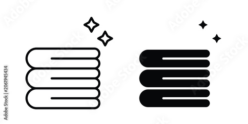 Valokuva Neat fold clothes icon
