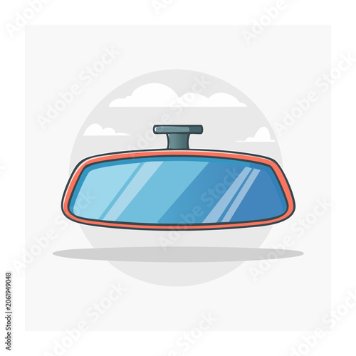 3D rendered blue computer mouse with scroll wheel