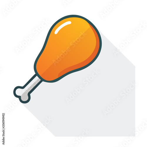 Flat design orange slice icon