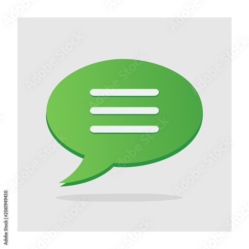 Green frog with speech bubble