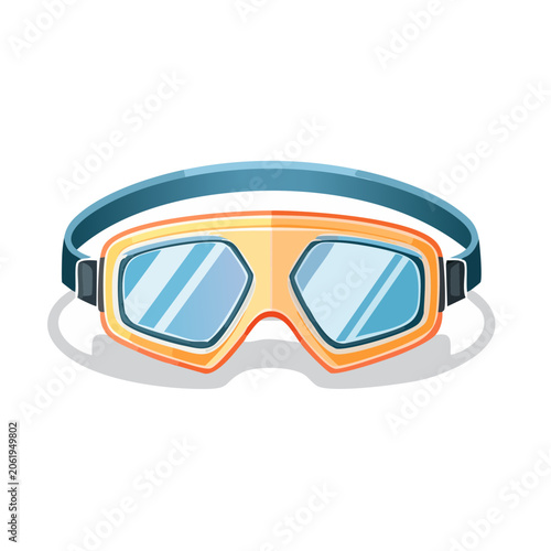 Flat design blue and orange spectacles vector